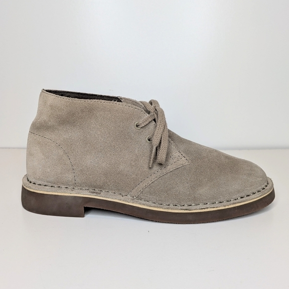 Clarks Acre Bridge taupe suede desert ankle boots lace up womens size 6.5 - Picture 1 of 7